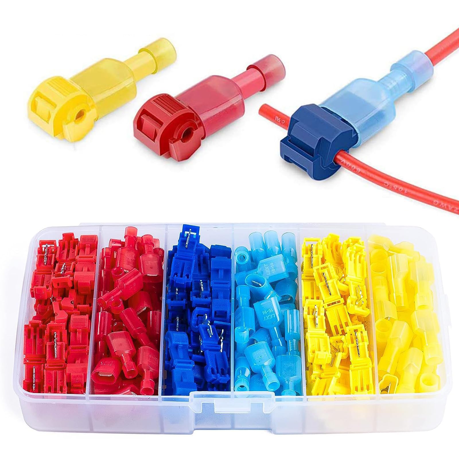 Amazon.co.jp: エレクトロタップ 120個セット T型 配線コネクター 赤